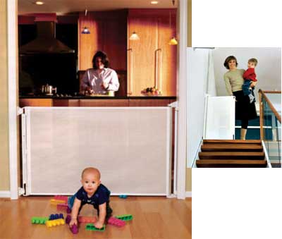 Lascal Kiddy Guard Retractable Child Safety Gate  Fits Openings up to 51