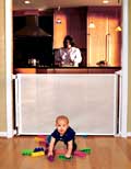 Lascal Kiddy Guard Retractable Child Safety Gate  Fits Openings up to 51" wide, 32" high