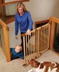 Deluxe Angle-Mount Kidco Wood Safeway Baby Gate - 28"-43"W x 31H  Extensions Available
