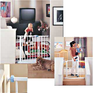 North States Auto-Close Auto-Locking Baby Gate