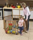 North States Wood Superyard Extra Wide Safety Gate