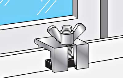 Security Locks on Mag Security Sliding Window Locks  Silver   Childproofing Window