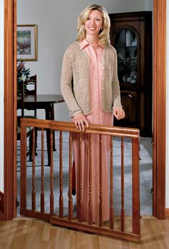 Furniture Style Baby Gate, Dark Oak by Evenflo -31" to 52"
