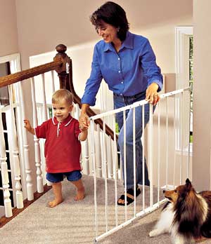 Kidco Safeway Baby Gate (Black or White) - 24 3 4" to 43 1 2", 30 1 2" high Extensions available